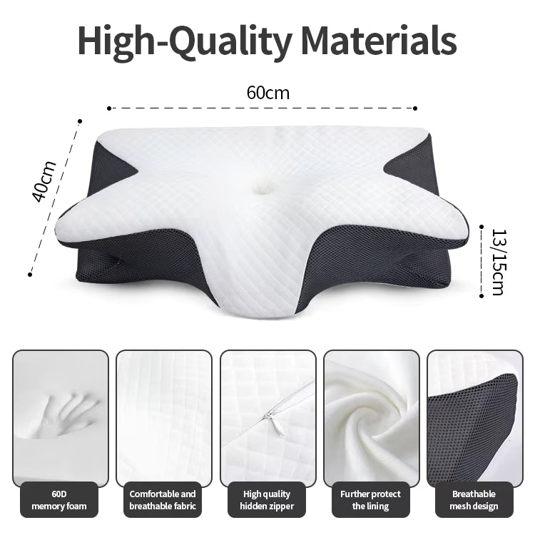Somvella™ Orthopedic Pillow for Less Neck and Back Pain