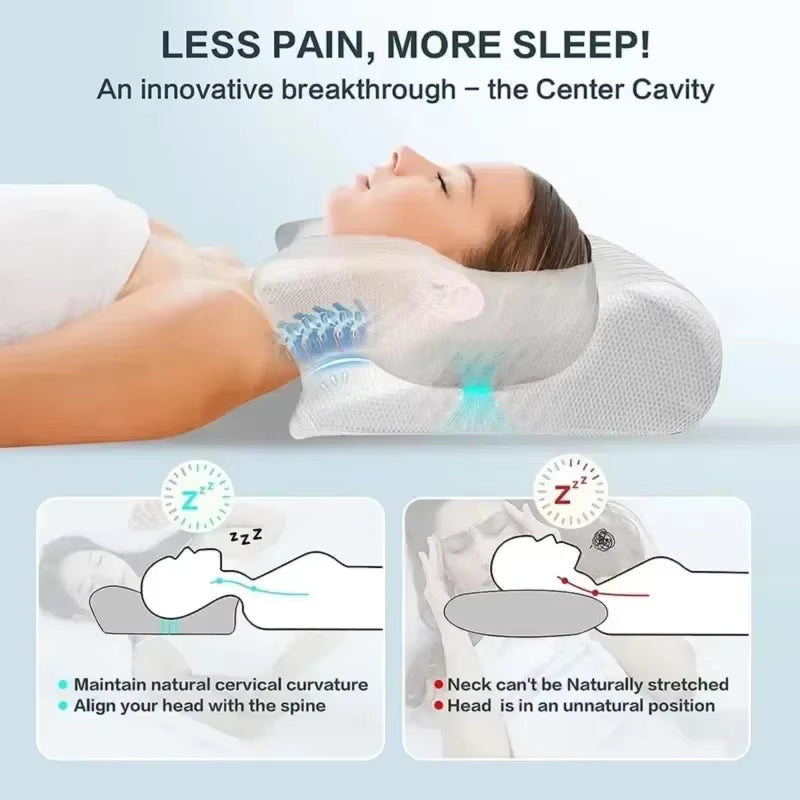 Somvella™ Orthopedic Pillow for Less Neck and Back Pain