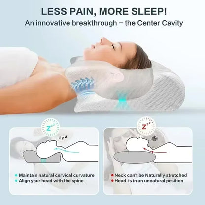 Somvella™ Orthopedic Pillow for Less Neck and Back Pain